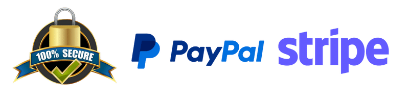 Secure Payment Via PayPal and Stripe